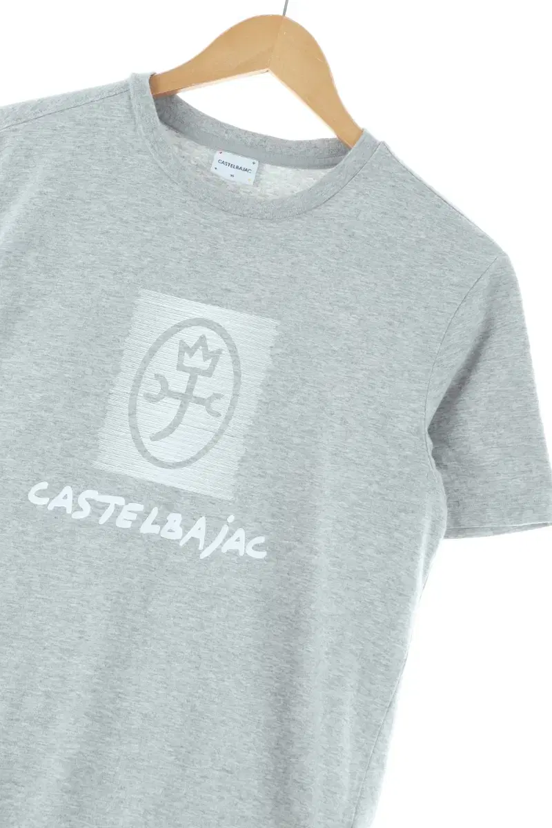 W(M) Castelbajac Short-sleeved T-shirt Gray Big Printing Golf Limited Edition-D67B