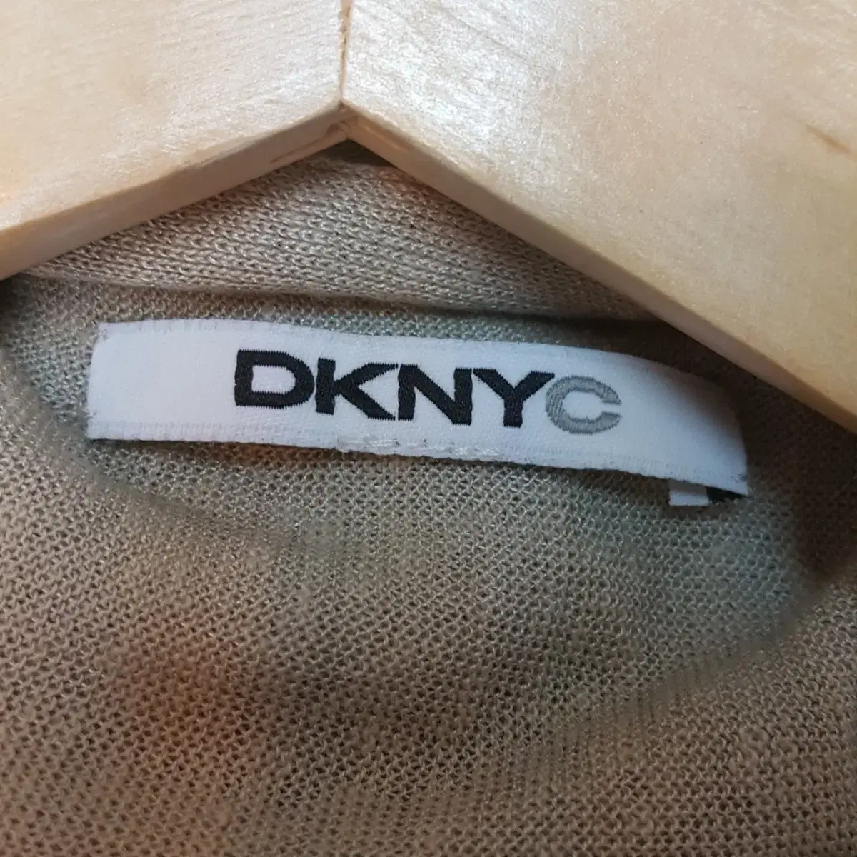 미국 명품 브랜드 dkny 베이지 컬러 린넨 롱가디건