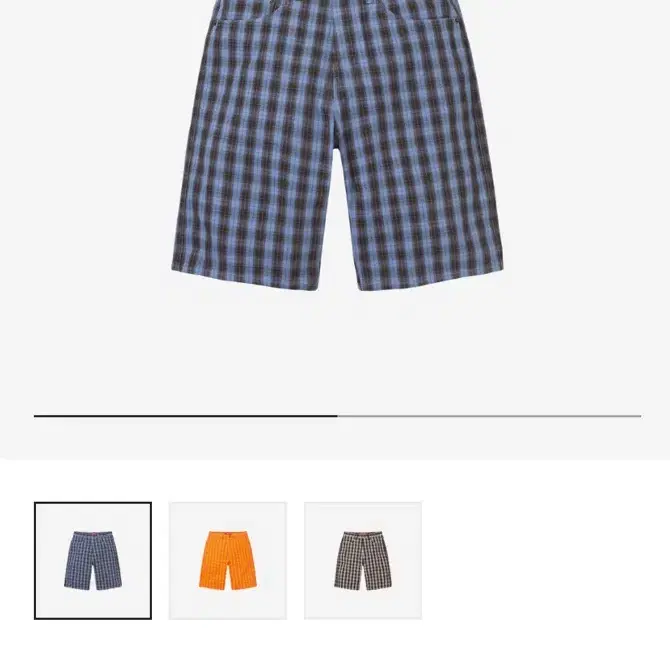 Supreme Plaid Baggy Short Blue - 24SS