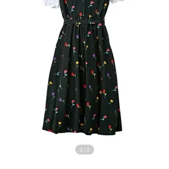 lmmlstudio Tulip ribbon wrap dress Black