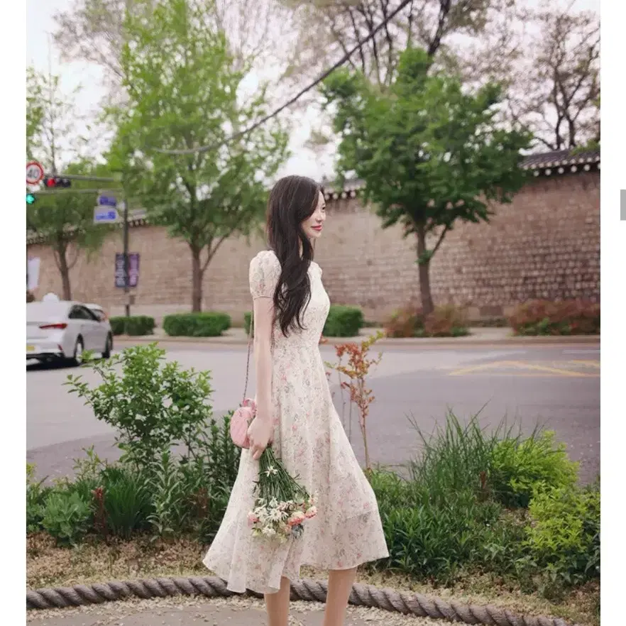 밀크코코아 자체제작 amelie dress 아멜리에 플라워 원피스