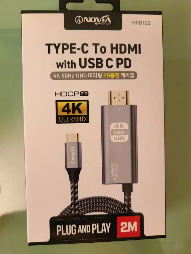 C to HDMI 4k 미러링 케이블2m 판매합니다