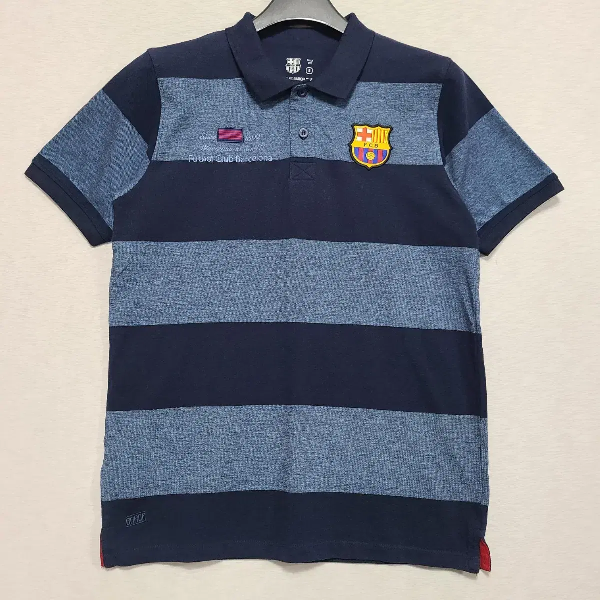 Barcelona Football Stripe Short Sleeve Karate Shirt M95-Slim 100 ㅡ0621