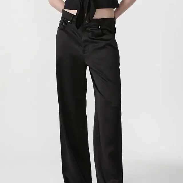 ean jo 이안 조 SATIN MID WAIST LARGE PANTS