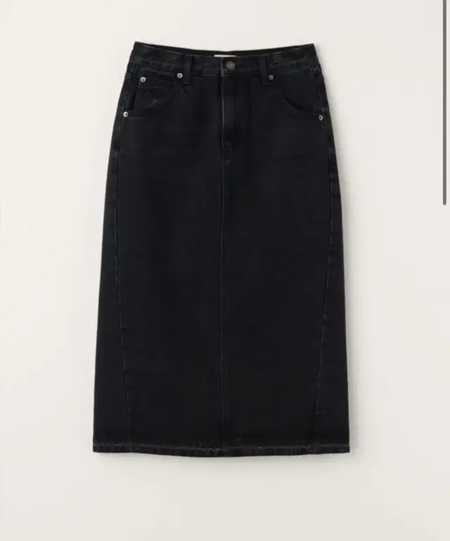 시엔느 winona denim skirt black