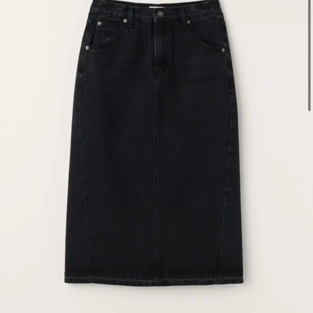 시엔느 winona denim skirt black