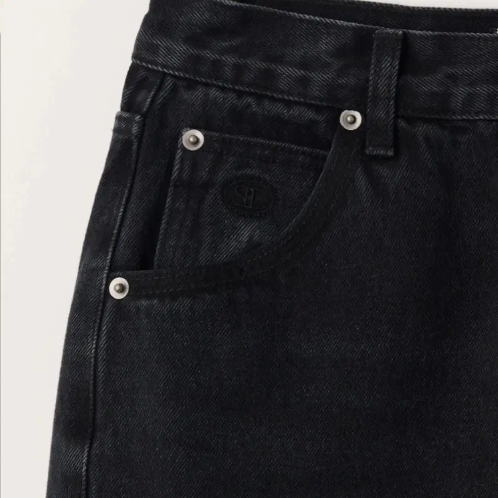 시엔느 winona denim skirt black