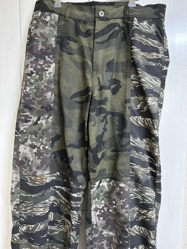 아조바이아조 Pattern Mixed Pants [KHAKI] [XL]