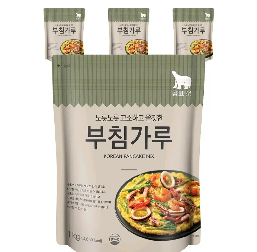 [무료배송] 곰표 부침가루 1kg 4개