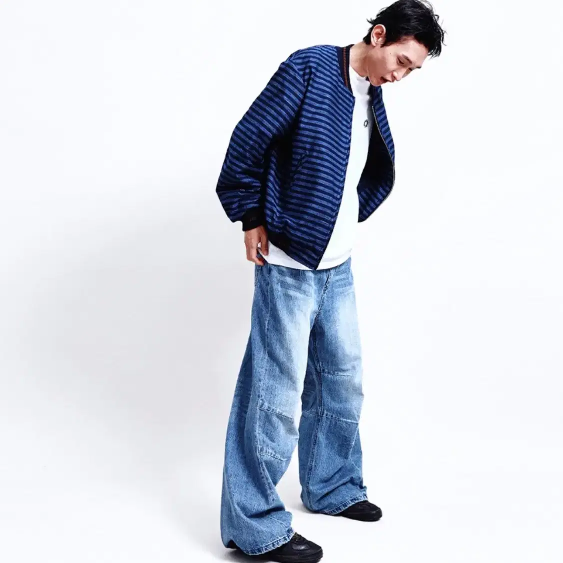 [xs]999휴머니티 AV PLEATS DENIM PANTS