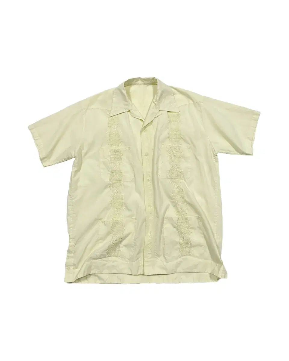 Vintage Yel Cuban Guayabera Short Sleeve Shirt