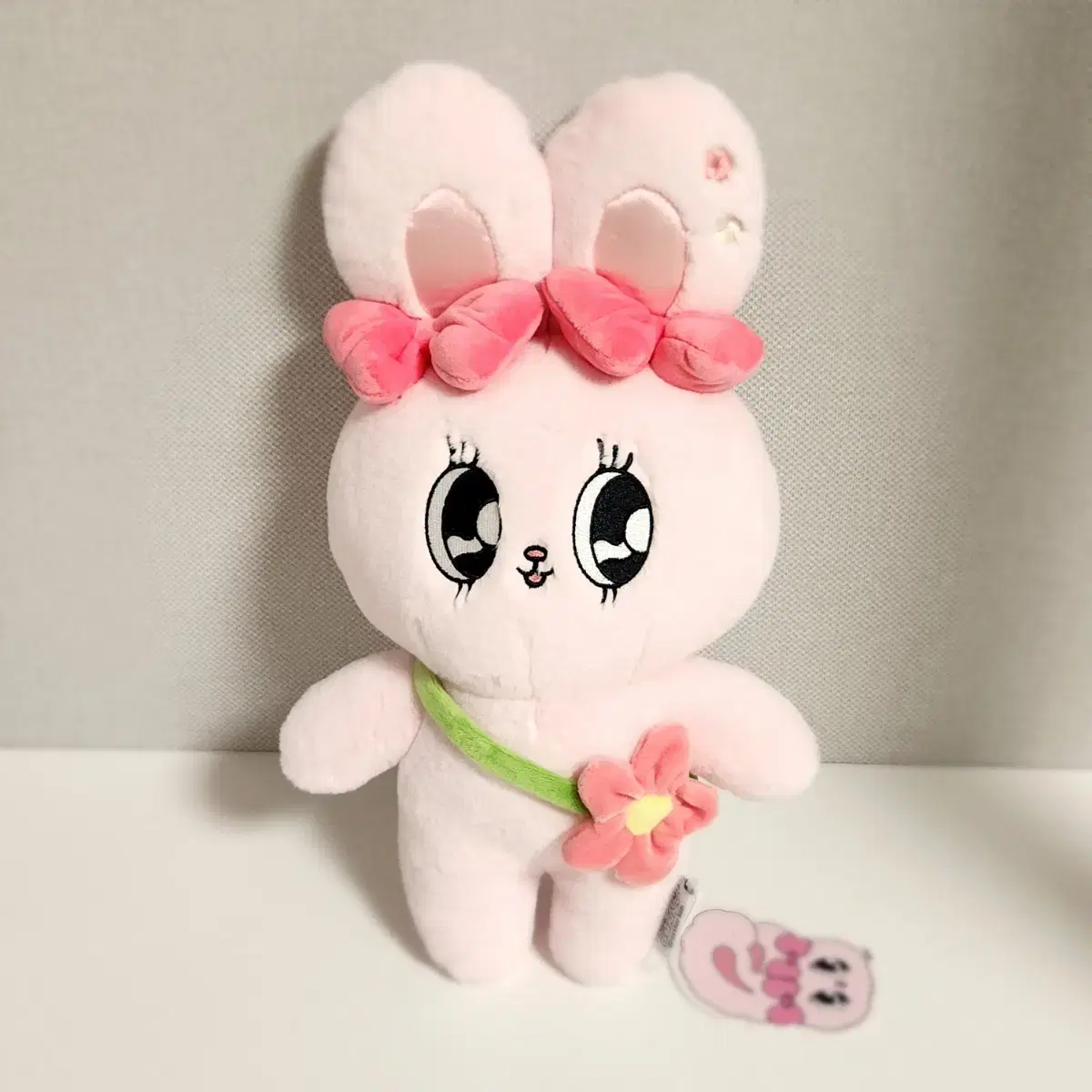 (New) Pink Esther Bunny Flower Bag Pink Medium Doll