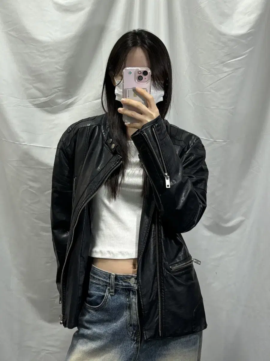 Becoild X Shoppler Leather Jacket Black XL