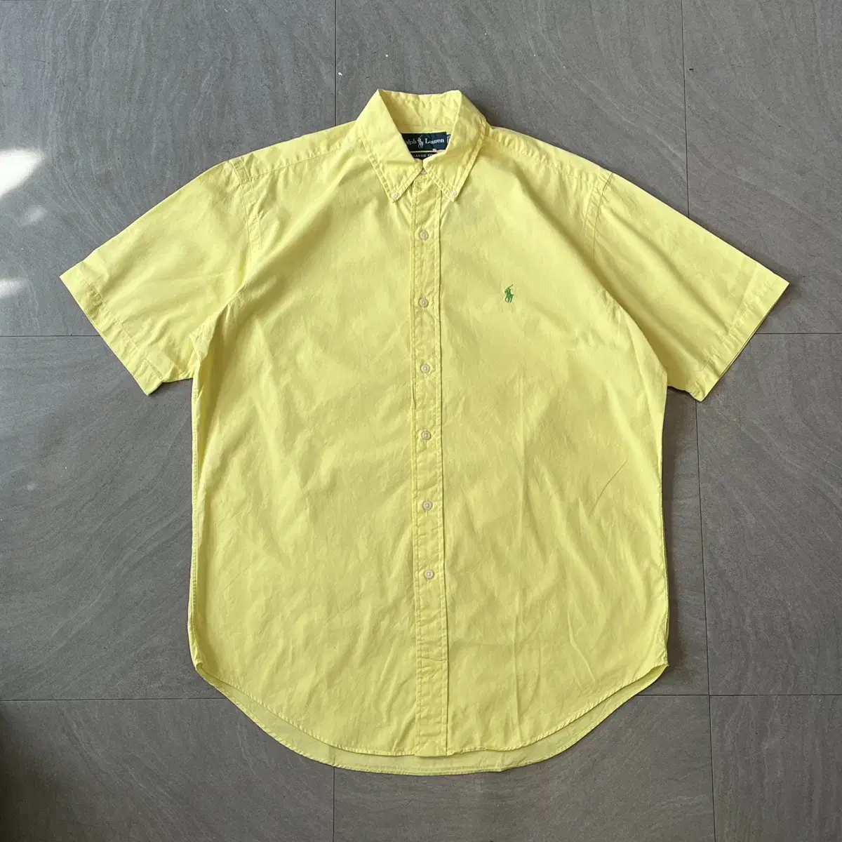 Polo Genuine Yellow Poplin Short Sleeve Shirt