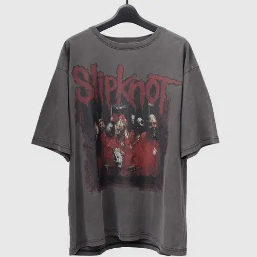 Slipknot 슬립낫 24SS 피그먼트 포토 반팔 티셔츠 차콜 L