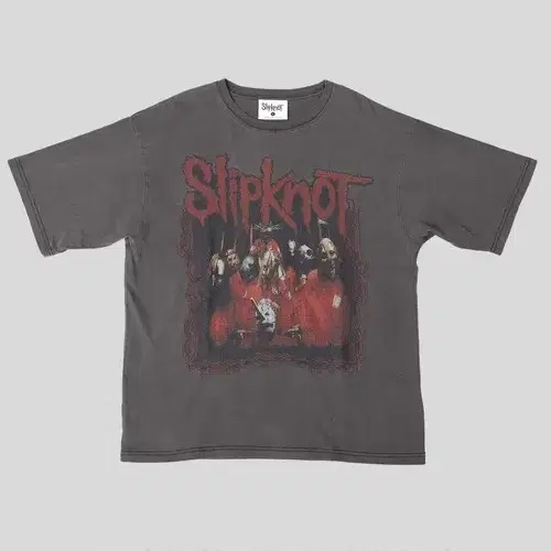 Slipknot 슬립낫 24SS 피그먼트 포토 반팔 티셔츠 차콜 L