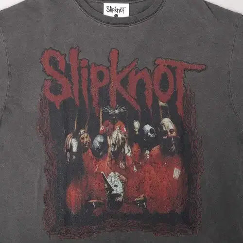 Slipknot 슬립낫 24SS 피그먼트 포토 반팔 티셔츠 차콜 L