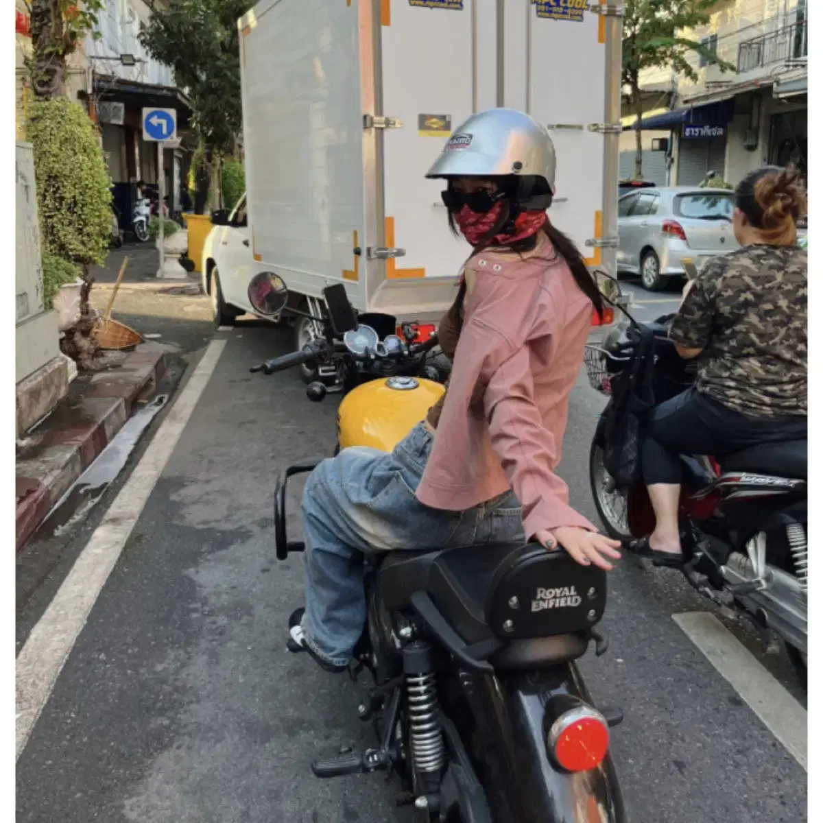 (급전할인T.T)김아홉 러블리 핑크 바이커 자켓