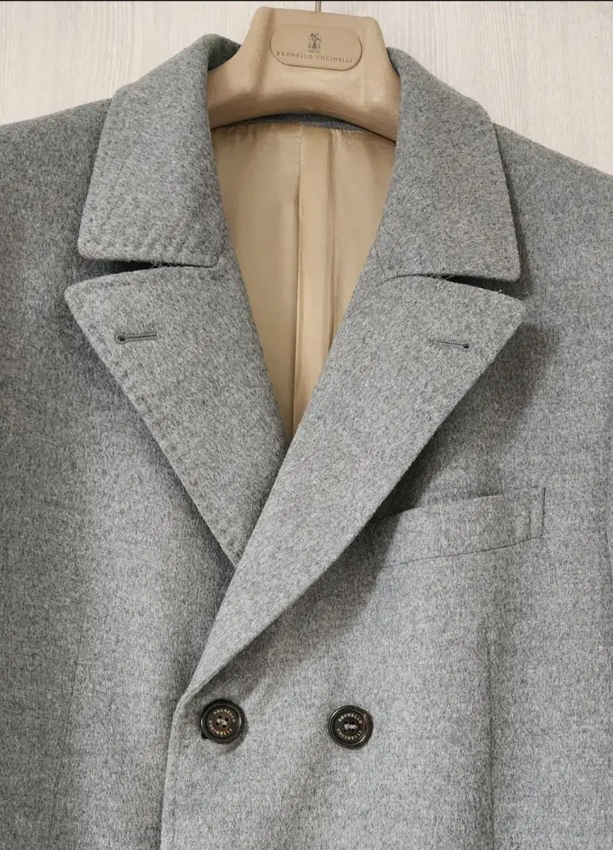 Brunello Cucinelli Wool Cash Double Coat