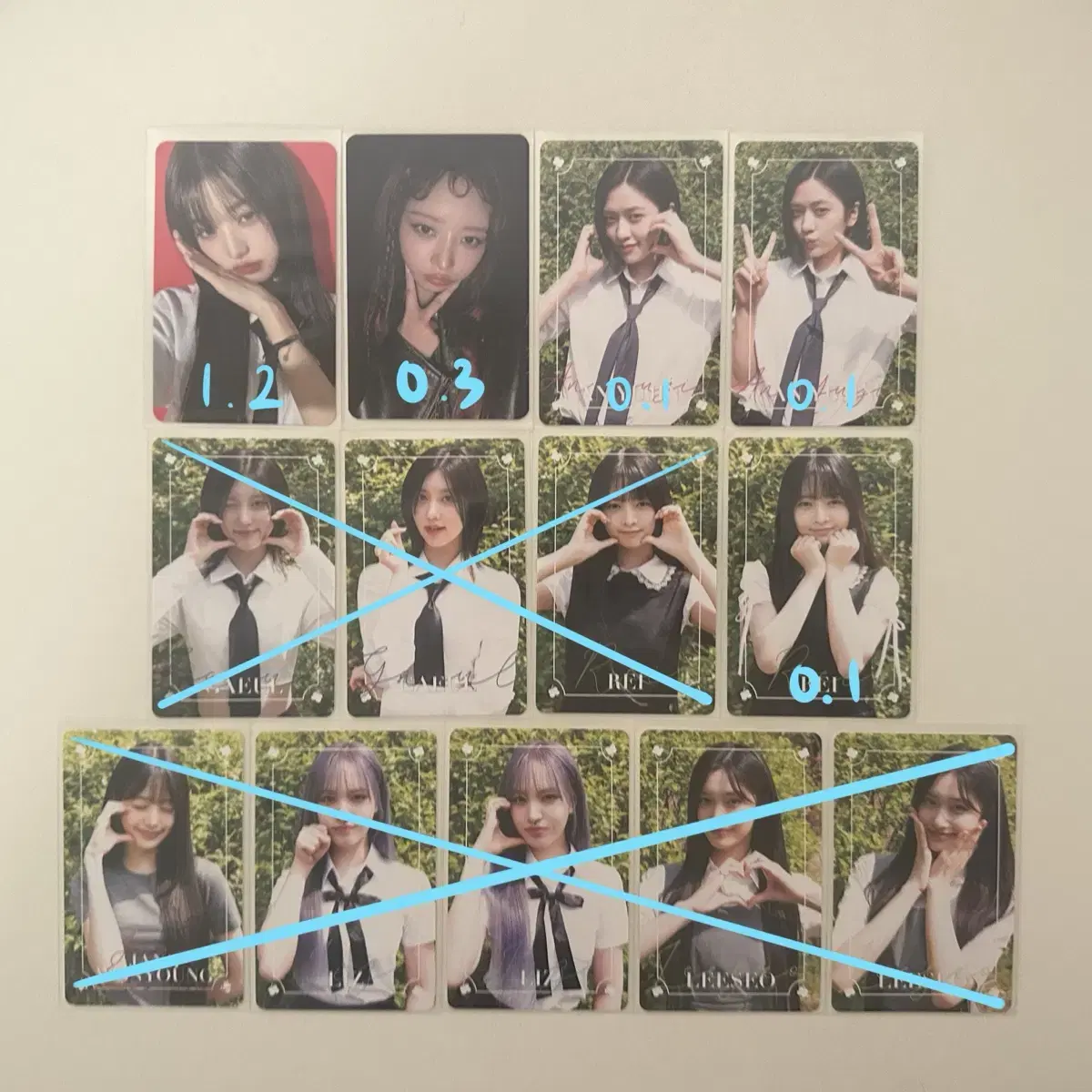 ive gaeul yujin lay wonyoung liz leeseo stayc jay huh yunjin photocard wts