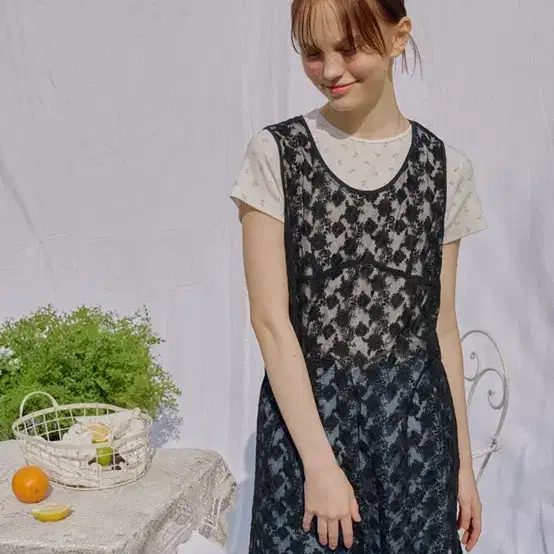 보카바카 Lace Layered Long Dress 스몰