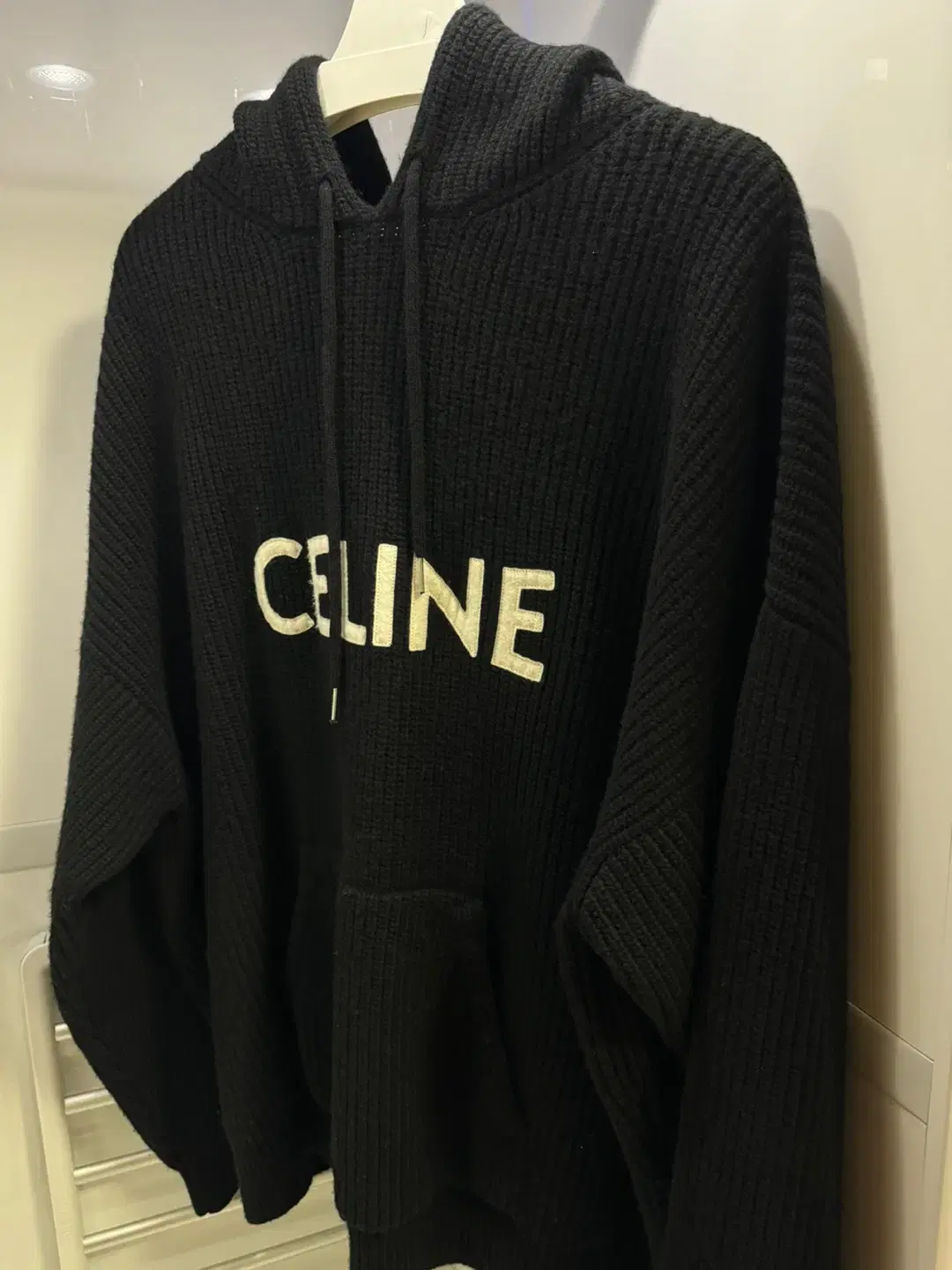 Seline Knit Hoodie Black M