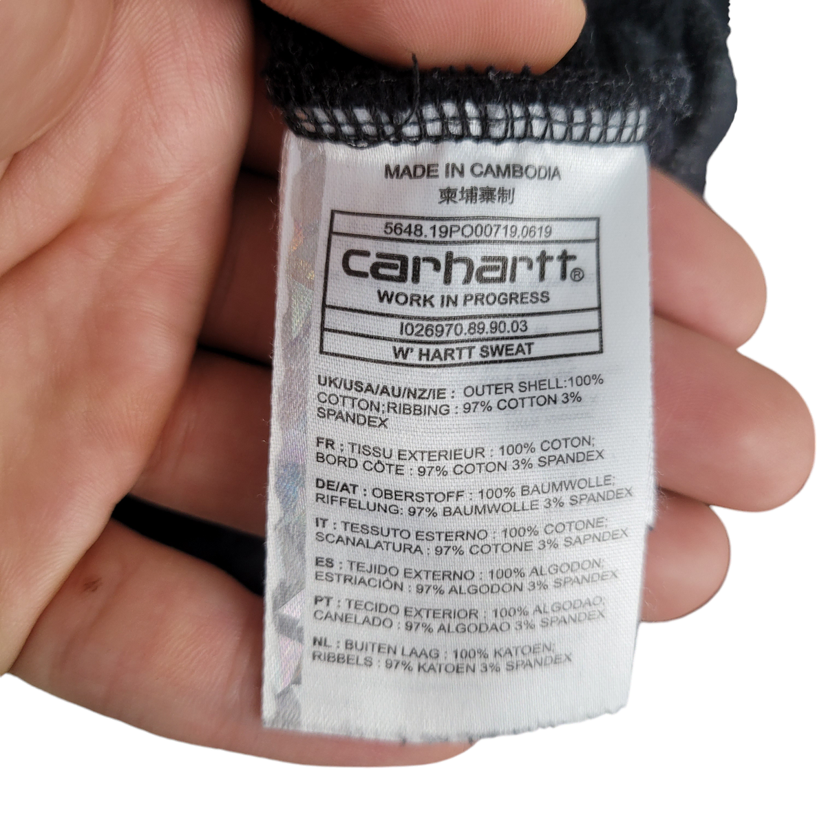 [M] carhartt 칼하트 실버 하트로고 맨투맨