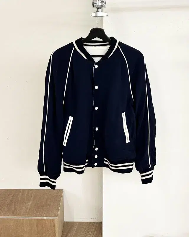 Sanro Navy Reversible Teddy Jacket