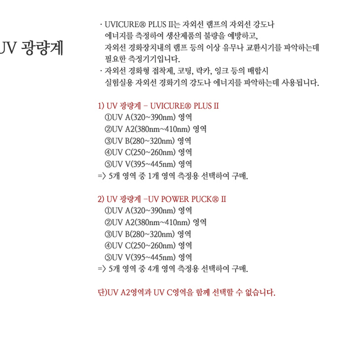 UV 광량계 ,UVICURE PLUS  II ,광량 측정기