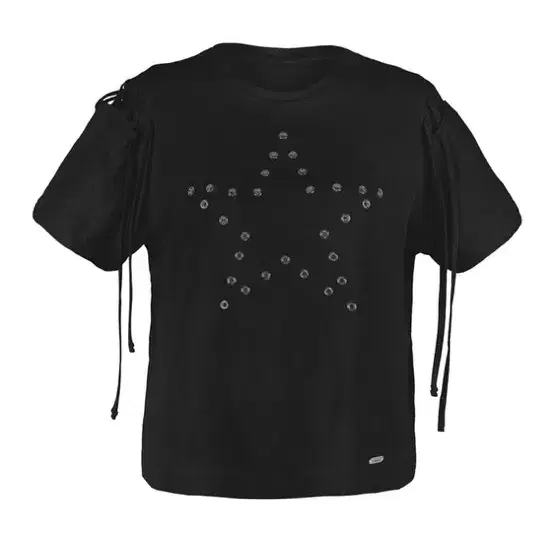 새상품) 세릭 eyelet star half top black