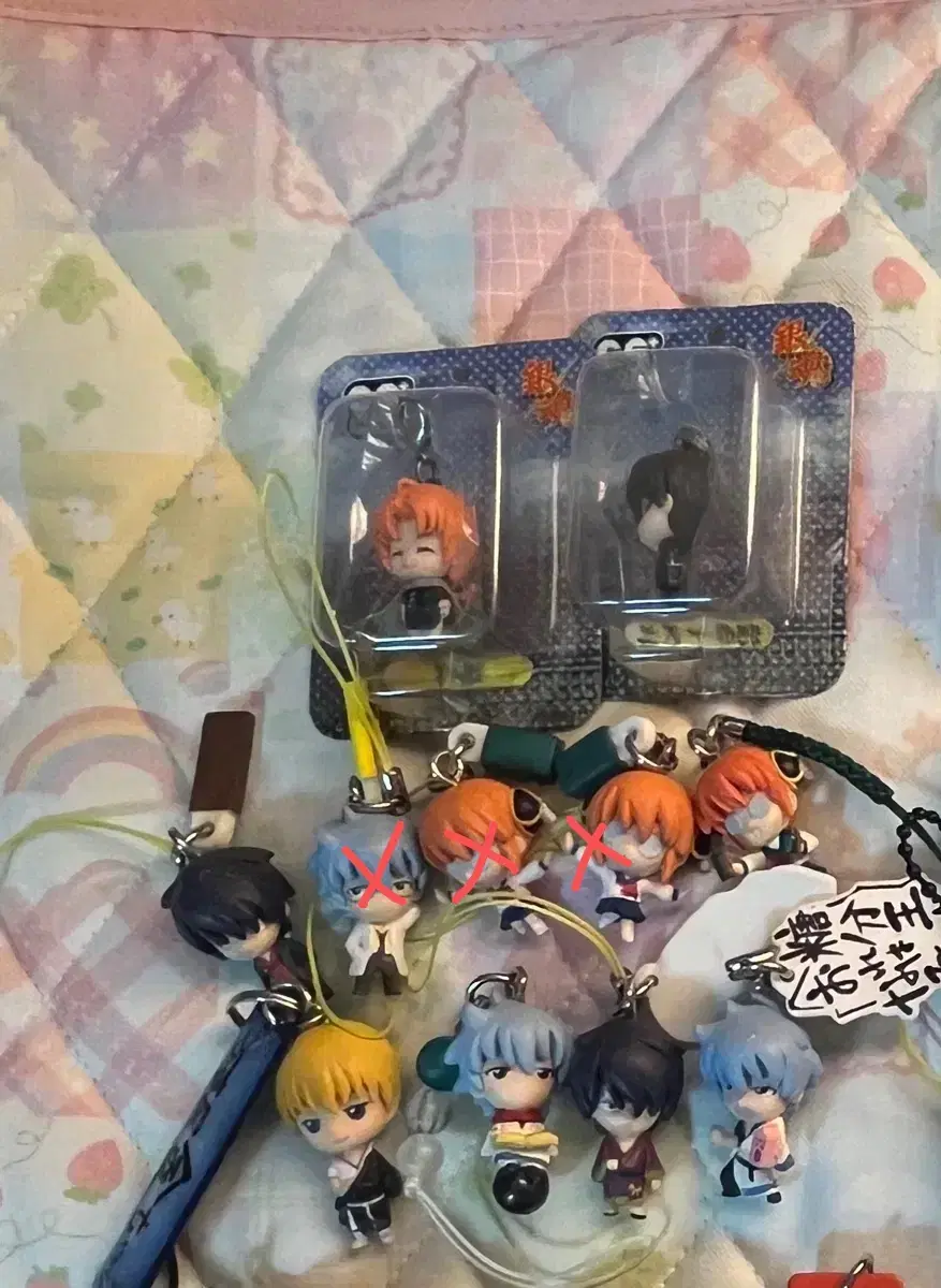 Gintama Samurai Samjet Kinpachi Kagura Strawberry U Gintoki Takasugi Hijikata Figures Keyring