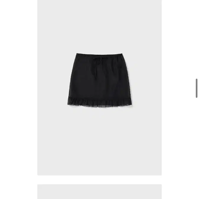 버뮬라 MINI SHEER SKIRT BLACK