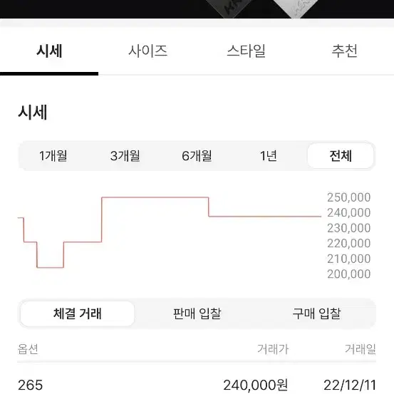 나이키 업템포 화이트 검  265새제품