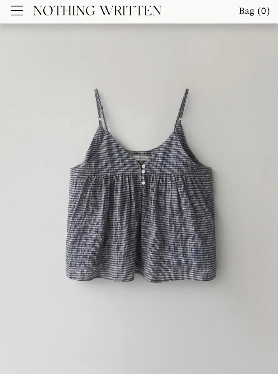 낫띵리튼 sapri cotton sleeveless check