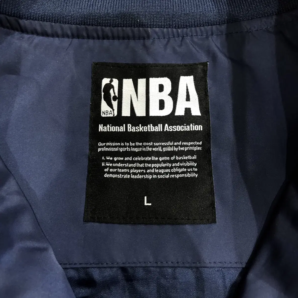 NBA 네이비 코치 자켓 L