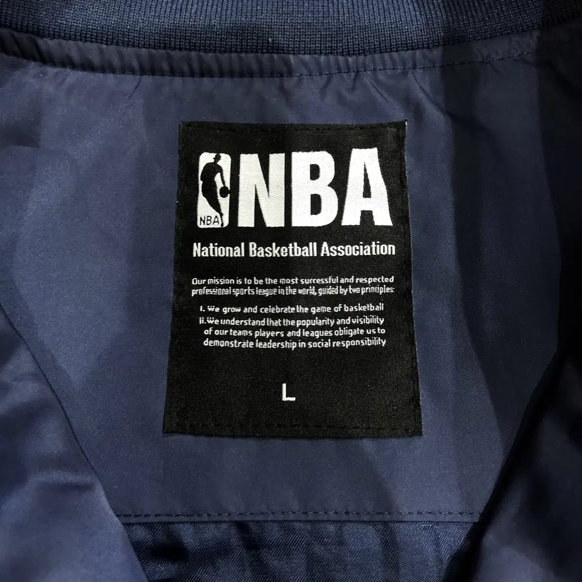 NBA 네이비 골든 스테이트 코치 자켓 L