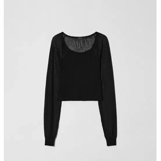 [다이애그널] GLITTERING SLEEVES KNIT TOP