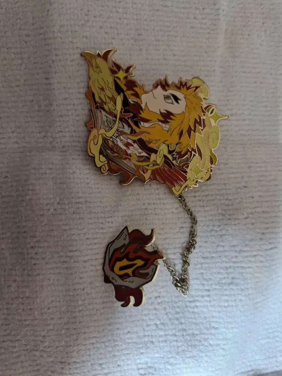 Demon Slayer Unofficial Chain Badge Rengoku Kyojuro