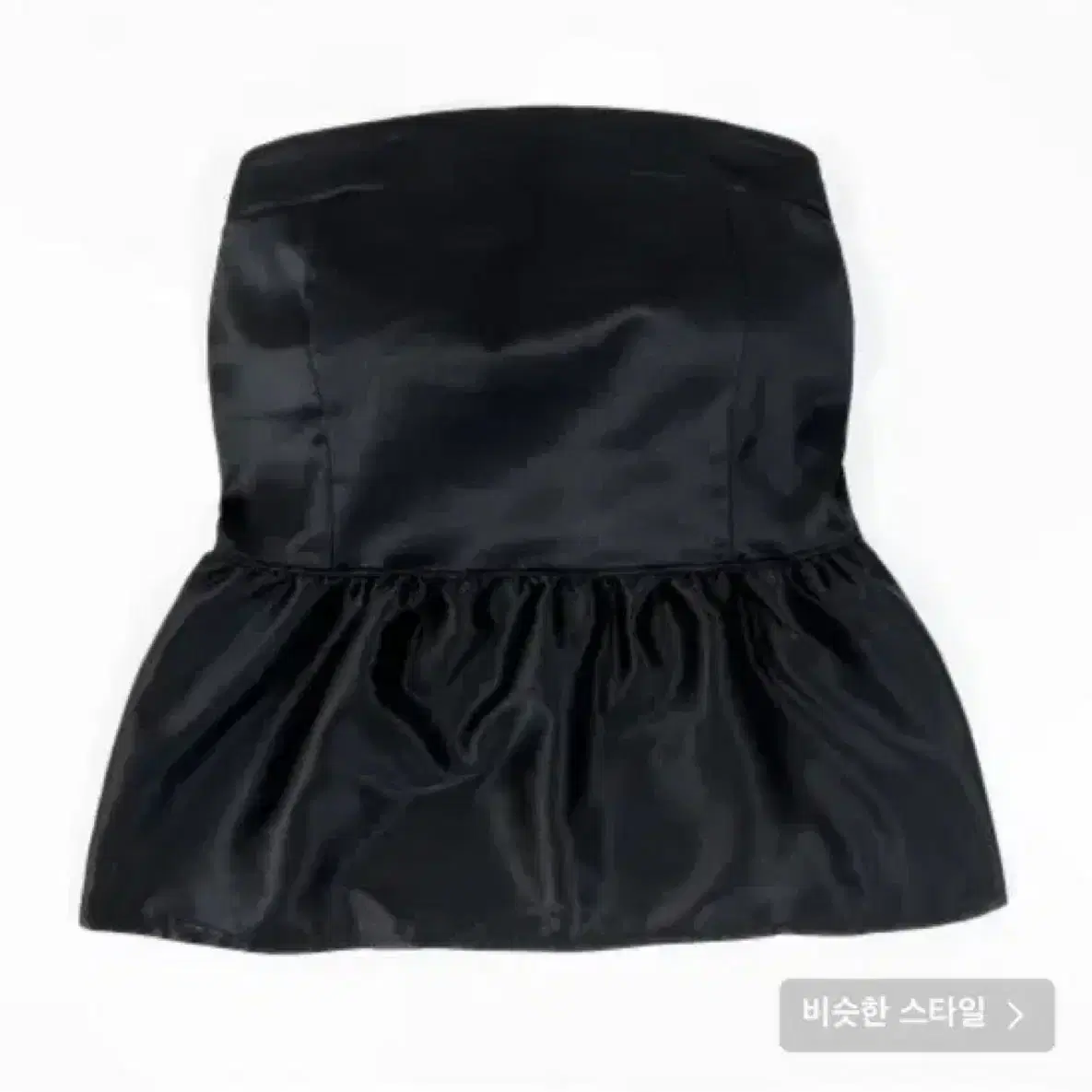 블랙크러쉬  Satin back ribbon tube top