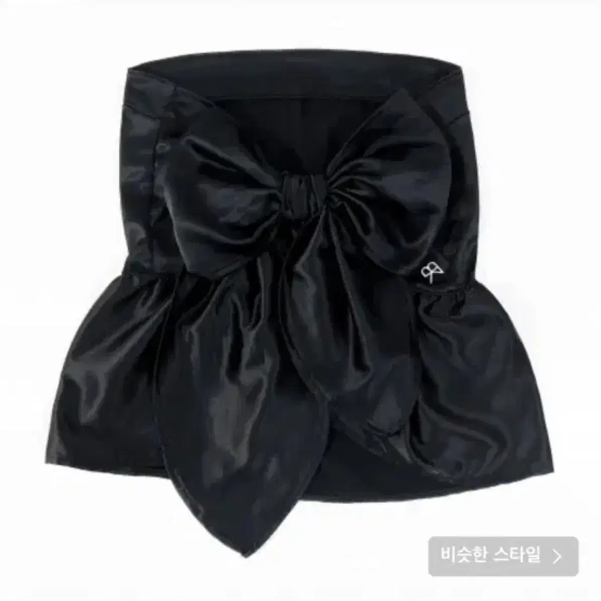 블랙크러쉬  Satin back ribbon tube top