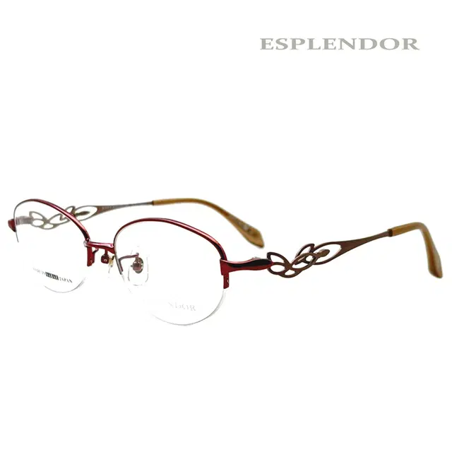 ESPLENDOR 반무테 명품 경량 티타늄 철테 금속테 안경 안경테