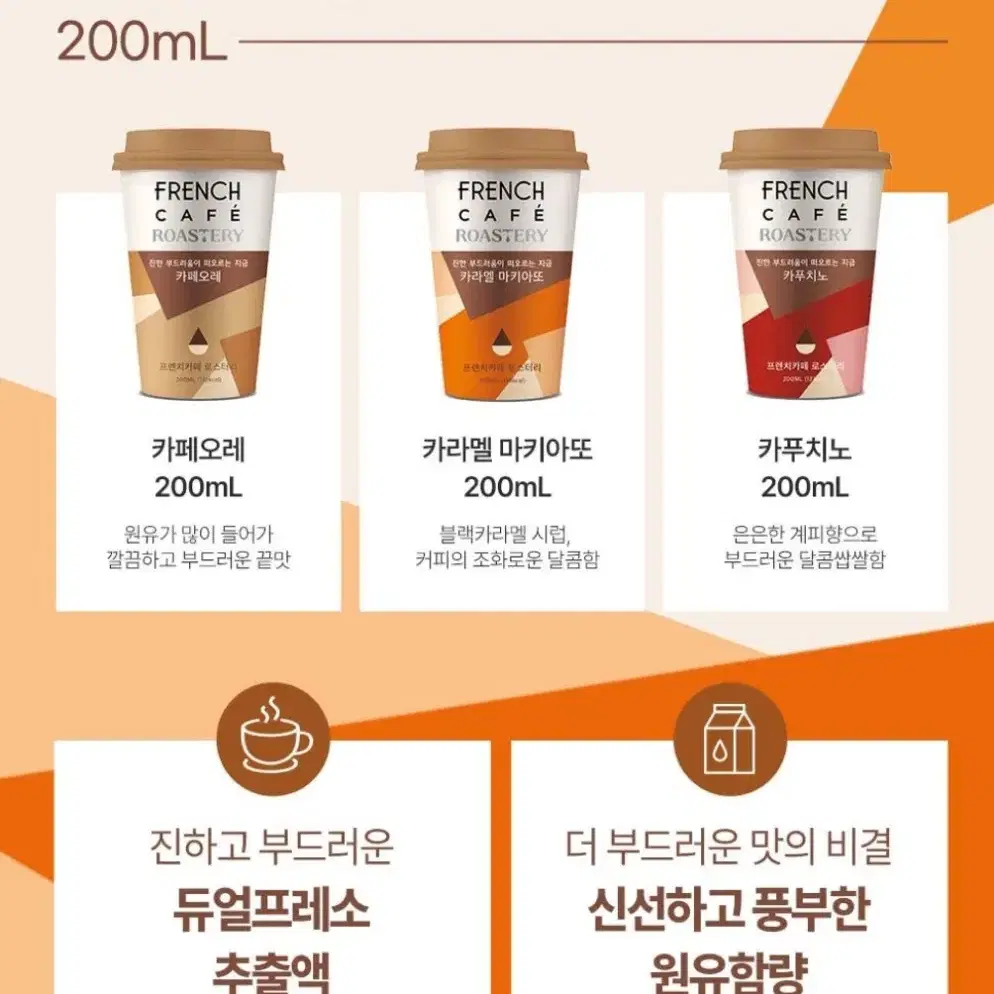 프렌치카페 카페오레 컵커피 200ml 10개