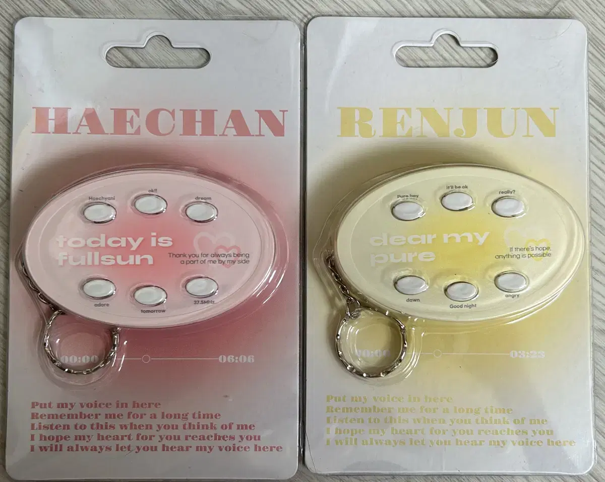 Haechan renjun Sells voice keyrings