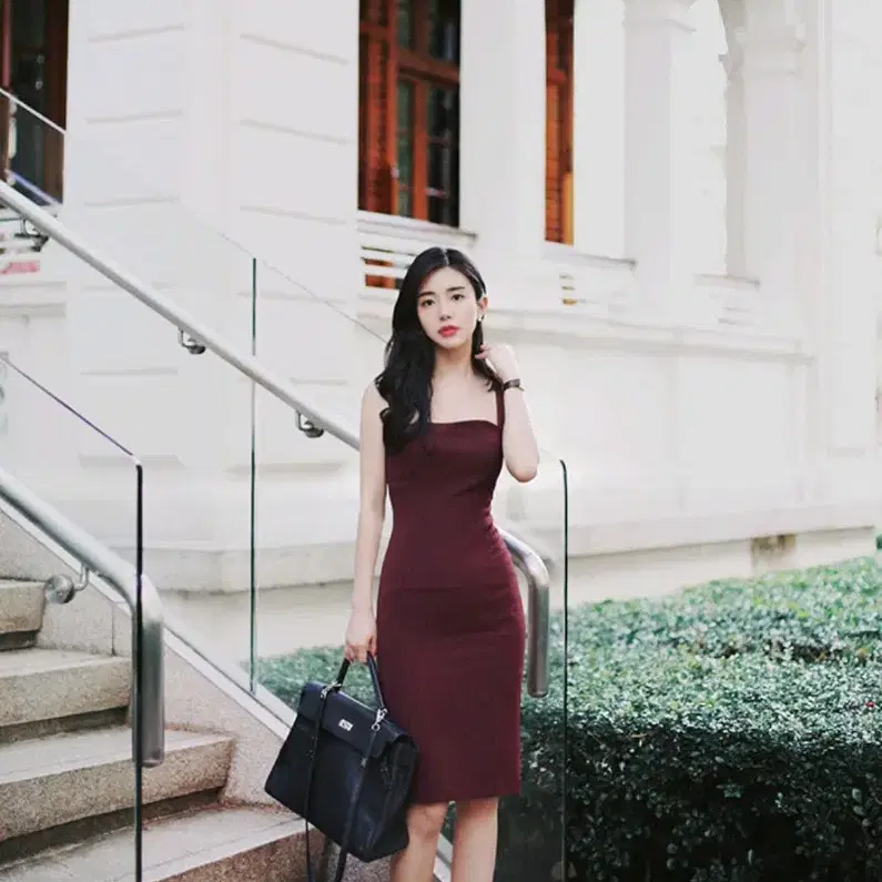 밀크코코아 자체제작 amelie dress 아멜리에 스퀘어넥 미디 원피스