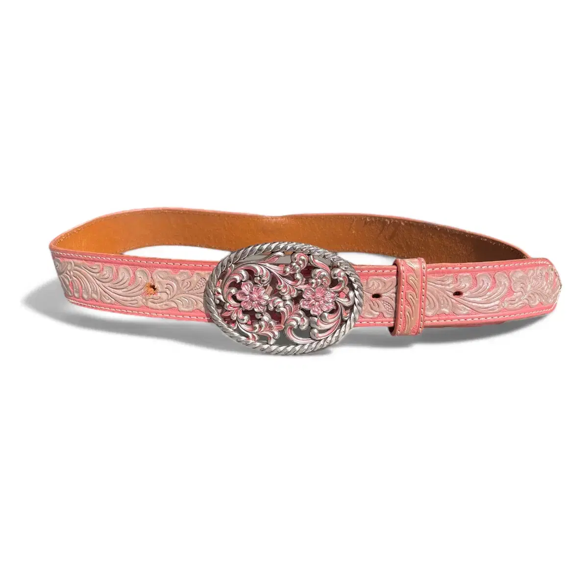 vintge flower pressed ethnic belt