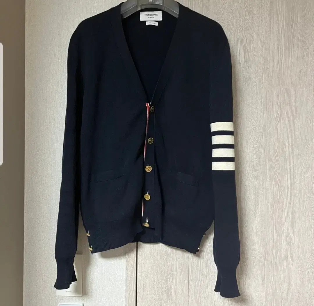 Thom Browne Milano Stitched Diagonal Navy (keum) Cardigan for sale