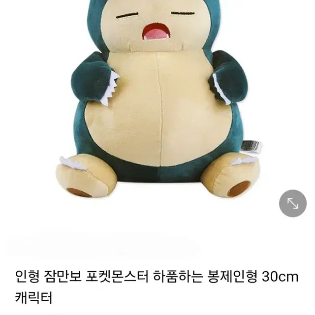 포켓몬스터 포켓몬 정품 하품하는 잠만보 30cm 모찌 봉제인형