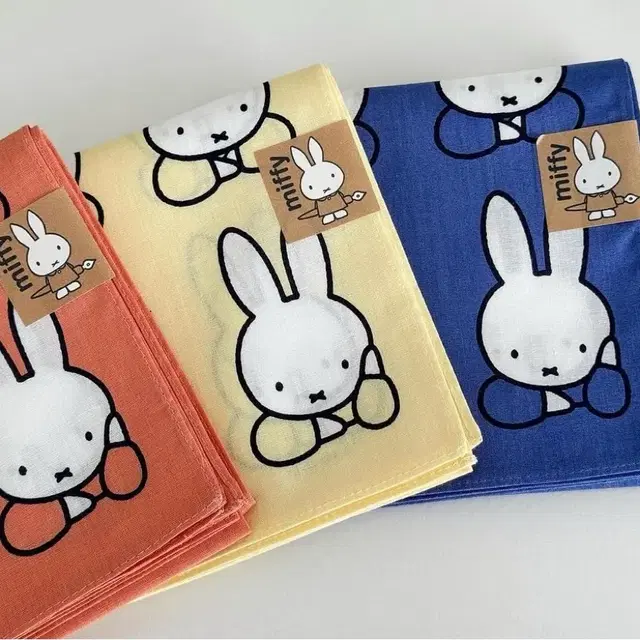 [새상품] 일본 미피 miffy 반다나 손수건 3종