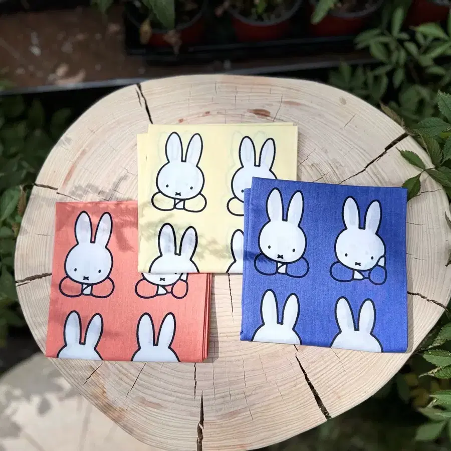 [새상품] 일본 미피 miffy 반다나 손수건 3종