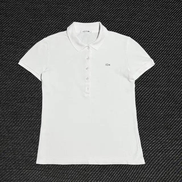 [ S ] Lacoste 라코스테 화이트 반팔 카라티